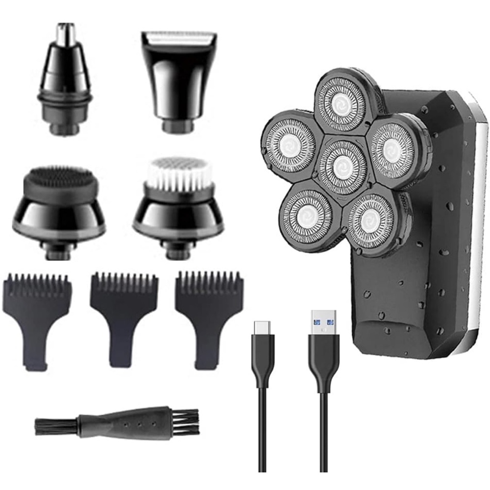 Multifunctional Men’s 5-in-1 Electric Head Shaver Kit for Bald Men‎